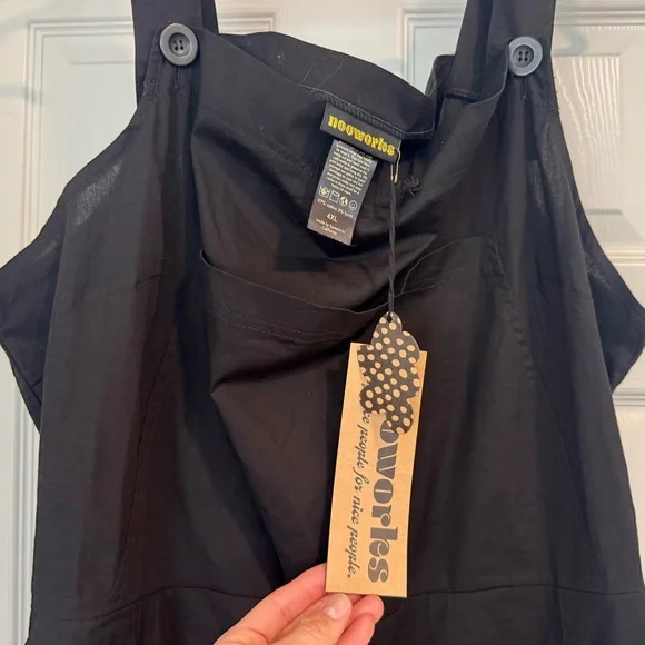 Nooworks Twill Classic Black Jumpsuit NWT - Picture 9 of 9